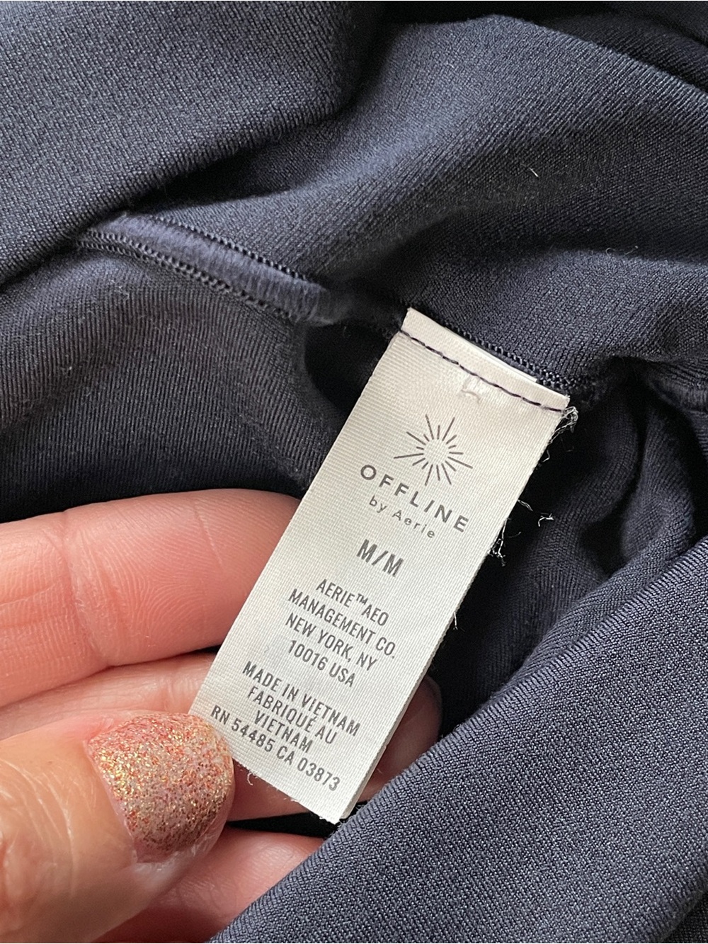 Offline by Aerie Charcoal Gray High Rise Real Me 7/8 Leggings Size Medium - Picture 3 of 10